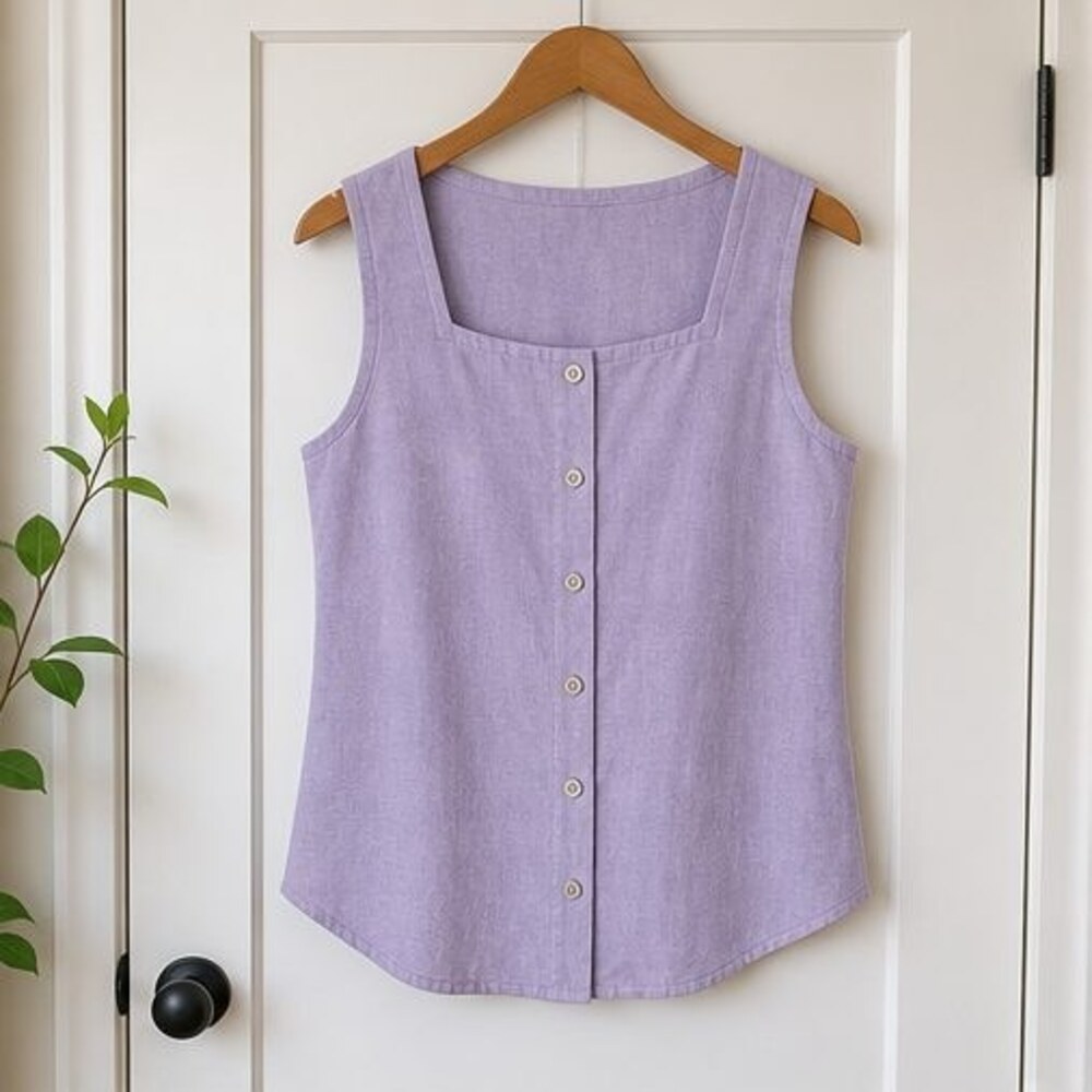 Lilac Button Blouse